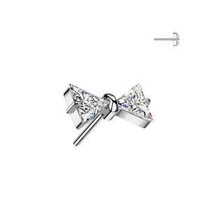 Titanium Top top bowtie zirconia Push-In