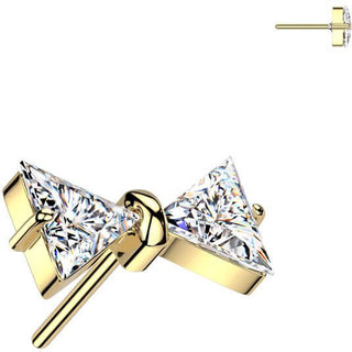 Titanium Top top bowtie zirconia Push-In