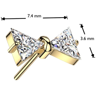 Titanium Top top bowtie zirconia Push-In