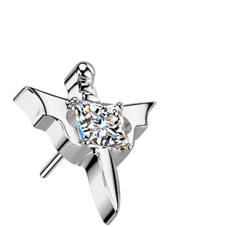 Titanium Top top dagger bat wings zirconia Push-In