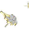 Titanium Top top angel wing zirconia Push-In