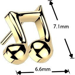 Titanium Top top music note Push-In