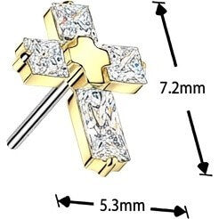 Titanium Top top cross zirconia Push-In