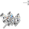 Titanium Top top zirconia marquise cut Push-In