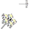 Titanium Top top 5 zirconia flower Push-In