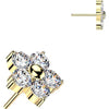 Titanium Top top 5 zirconia flower Push-In