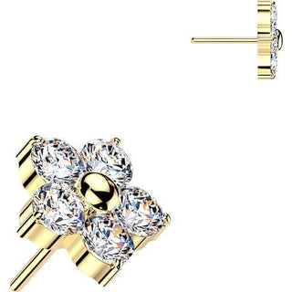 Titanium Top top 5 zirconia flower Push-In