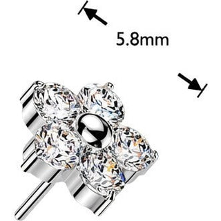 Titanium Top top 5 zirconia flower Push-In