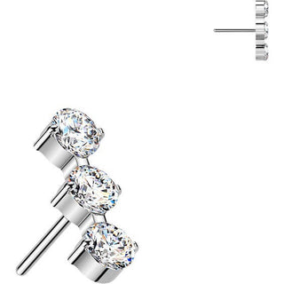 Titanium Top top 3 round zirconias Push-In