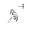 Titan Top Top Marquise Schliff Zirkonia Push-In