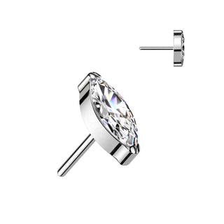 Titan Top Top Marquise Schliff Zirkonia Push-In