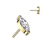 Titan Top Top Marquise Schliff Zirkonia Push-In