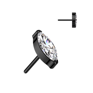 Titan Top Top Marquise Schliff Zirkonia Push-In