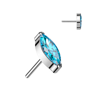 Titan Top Top Marquise Schliff Zirkonia Push-In