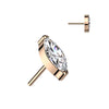 Titan Top Top Marquise Schliff Zirkonia Push-In