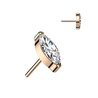 Titan Top Top Marquise Schliff Zirkonia Push-In