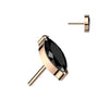 Titan Top Top Marquise Schliff Zirkonia Push-In