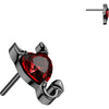 Titanium Top Top Devil Heart Zirconia Push-In