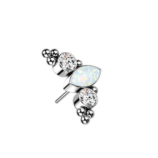 Titan Top Top 3 Zirkonia Opal Push-In