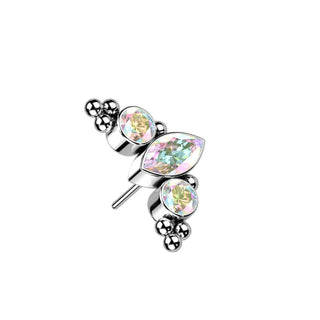 Titan Top Top 3 Zirkonia Opal Push-In