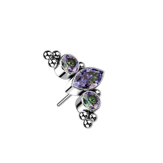 Titan Top Top 3 Zirkonia Opal Push-In