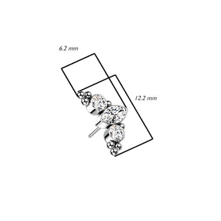 Titan Top Top 3 Zirkonia Opal Push-In