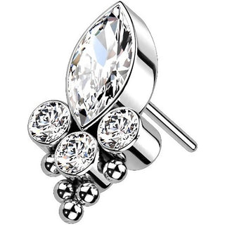 Titan Top Top 4 Zirkonia Opal Push-In