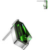 Titanium Top Top Emerald Cut Hexagon Kite Zirconia Push-In