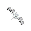 Titanium Top Top Flower Zirconia Opal Push-In