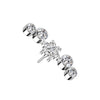 Titanium Top Top Flower Zirconia Opal Push-In