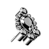 Titan Top Top Tropfen 5 Zirkonia Silber Push-In
