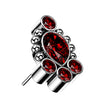 Titan Top Top Tropfen 5 Zirkonia Silber Push-In