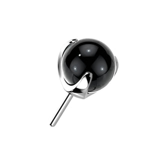 Titan Top Top Glas Kugel Silber Push-In