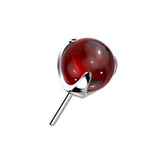 Titan Top Top Glas Kugel Silber Push-In