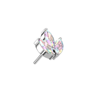 Titanium Top top marquise cut 3 zirconias Push-In