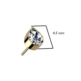 Titan Top Top Tropfen Zirkonia Push-In