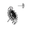 Titanium Top Top Marquise Cut Zirconia Push-In
