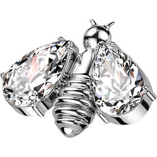 Titanium Top top bee with zirconia wings Push-In