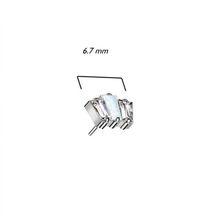 Titanium Top top 3 zirconias or opals Push-In
