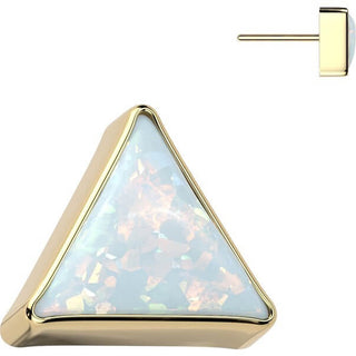 Titanium Top top triangle bezel setting opal Push-In