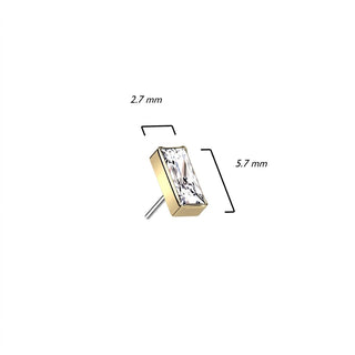 Titanium top rectangular zirconia Push-In