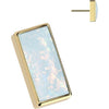 Titanium top rectangular opal bezel setting Push-In