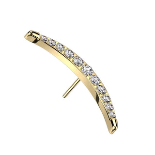 Top Top Moon Zirconia Push-In