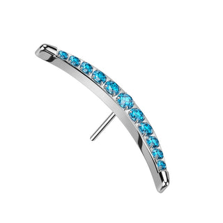 Top Top Moon Zirconia Push-In