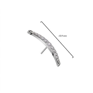 Top Top Moon Zirconia Push-In