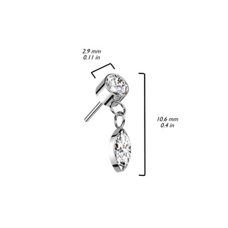 Top Top beweglich Zirkonia Push-In