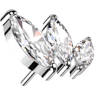 Titanium Top top marquise cut zirconia Push-In