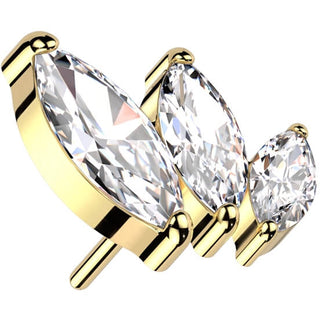 Titanium Top top marquise cut zirconia Push-In
