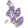 Titanium Top top marquise leaf zirconia Push-In