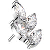 Titanium Top top marquise leaf zirconia Push-In